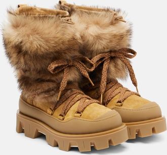 Moncler Peak Apres leather lace-up boots