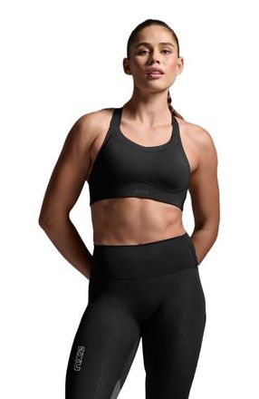 2XU Light Speed High Impact Bra in Black/silver Reflective at Nordstrom, Size X-Large