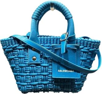 Balenciaga Pre-owned Handbags, female, Blue, Size: ONE SIZE Pre-owned Bistro XXS 2way bag