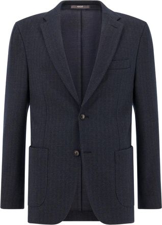 Boggi Milano Blazer con motivo spigato - NAVY BLUE