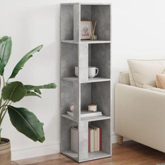 vidaXL Corner Cabinet Concrete Grey 33x33x132 cm Engineered Wood vidaXL