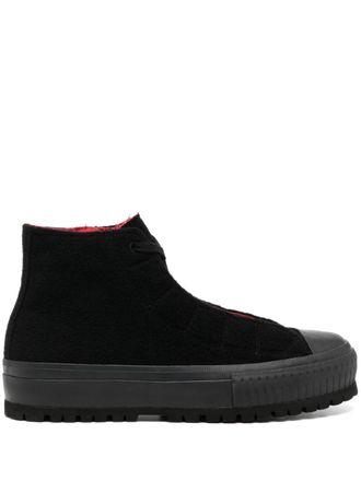 Yohji Yamamoto lace-up high-top sneakers - Black