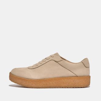 FitFlop Dames Fit Flop Rally sneakers van getrommeld nubuck cr&ecirc;pe in beige