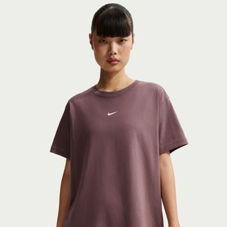 Nike Womens Nike Sportswear Classic Oversized T-Shirt in Purple | IH7601-502