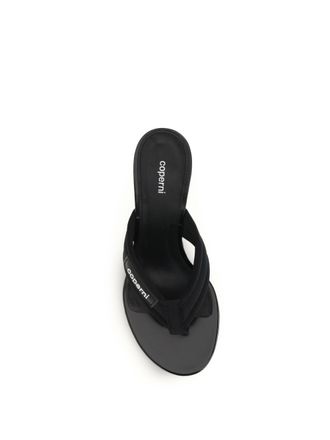 Coperni Womens Flip-Flop Sandals Lift Black Polyamide