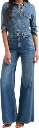 Veronica Beard Kasey Mid Rise Flare Jeans In City Stroll