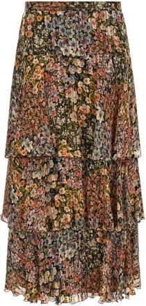 Valentino Garavani Apr&egrave;s lhiver Fiorellini Midi Rok - Dames - Midirokken - Veelkleurig - S - Rokken
