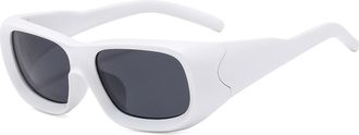 Generic Mens And Womens Sports Driving Sunglasses Commuter Vacation Outdoor Sun Glasses(White)