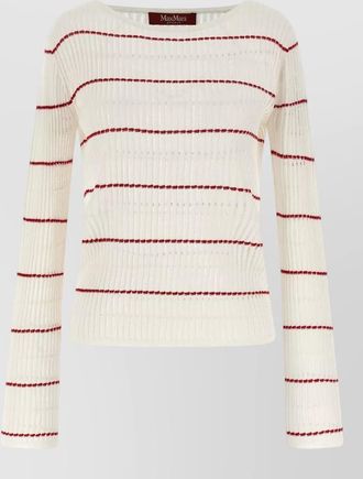 Max Mara silk and wool ribbed boat neck sweater