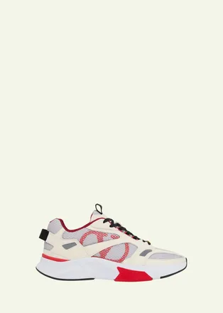 Valentino Garavani Mens V-Logo Mesh Sneakers