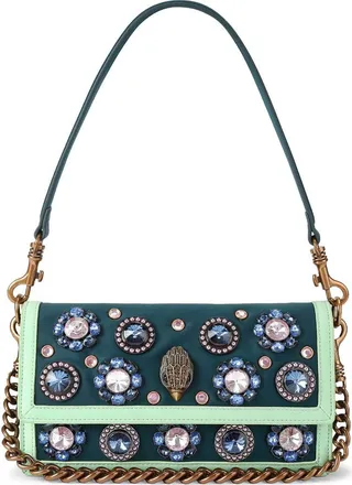Kurt Geiger Sloane Soft Gems Shoulder Bag in Dark Green at Nordstrom