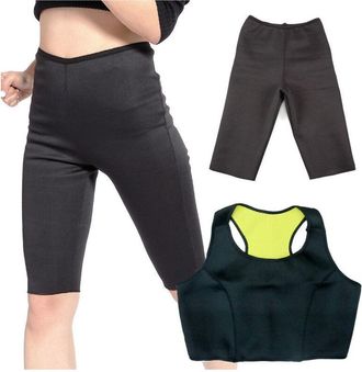 Trade Shop Trade Shop - Top Y Pantalones Fitness Hot Shapers Paleta Neotex Panza Plana Perder Peso Tg