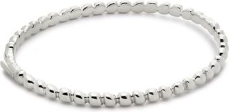 Monica Vinader Nura silver teardrop bangle bracelet - women - Recycled Silver - M
