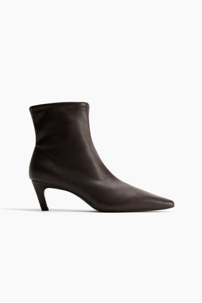 H&M Sock Boots mit Absatz - Dunkelbraun