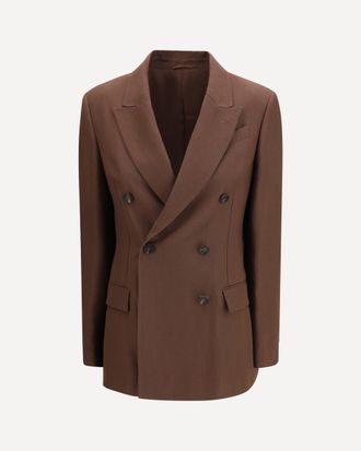 Brunello Cucinelli Peak Lapels Double-Breasted Blazer Female 42
