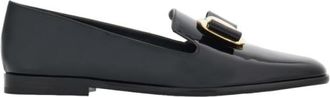 Ferragamo Ladies Zamira Vara Plate Leather Loafers, Brand Size 6