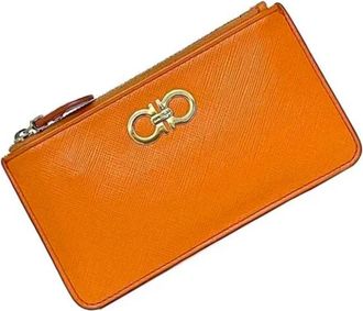 Ferragamo Pre-owned Wallets, female, Orange, Size: ONE SIZE Pre-owned Wallet