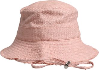 Dolce & Gabbana Womens Pink Cotton Wide Brim Bucket Hat
