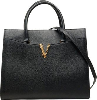 Versace Virtus Leather 2way Bag
