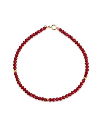 Jewelmak 14K Red Coral Bracelet