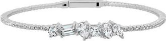 Crislu Luminous Flex Cubic Zirconia Bracelet in Pure Platinum/Clear Stone at Nordstrom, Size Medium