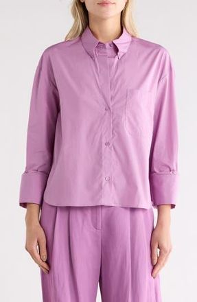 TWP J.D. Cotton Button-Down Shirt in Lilac at Nordstrom Rack, Size X-Small