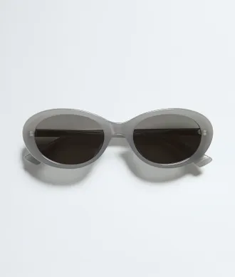 Bottega Veneta Classic Oval Sunglasses - Grey - Unisex