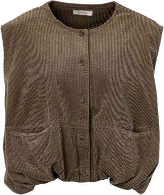 Jcsophie Peace Vest - Dames - Bodywarmers - Bruin - S - Katoen - Jassen