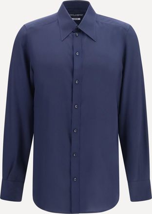 Dolce & Gabbana Gold Cr&ecirc;pe de Chine Shirt Male 41