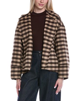 Color Block Wool-Blend Jacket