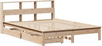 vidaXL Bookcase Bed without Mattress 140x200 cm Solid Wood Pine Vidaxl