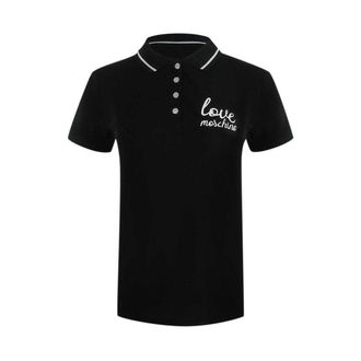 Love Moschino Dames/Dames Geborduurd Logo Poloshirt (Zwart)