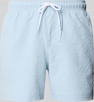 Jack & Jones Jack & Jones Badehose aus Seersucker mit elastischem Bund Modell MAUI OCEAN in Hellblau, Gr&ouml;&szlig;e XXL