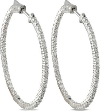 Luxury Bazaar Orecchini a cerchio con diamanti - Argento