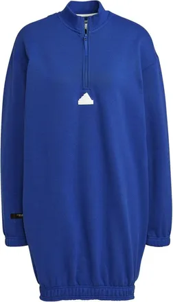 adidas (WMNS) adidas Half-Zip Sweater Dress Asia Sizing Blue HM2894