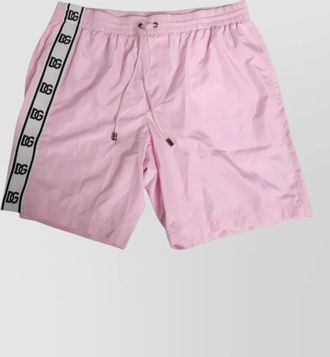 Dolce & Gabbana logo-stripe swim shorts