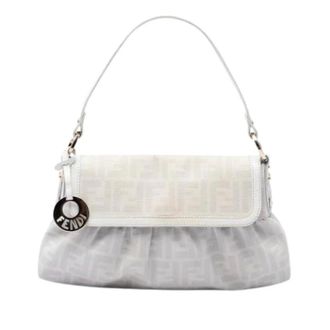 Fendi Pre-owned Chef Shoulder Bag - Dames - Pre-owned - Wit - Maat: ONE Size Leer