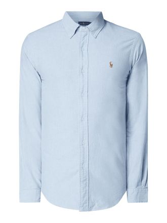 Polo Ralph Lauren Slim Fit Freizeithemd aus Oxford in Bleu, Größe XXL