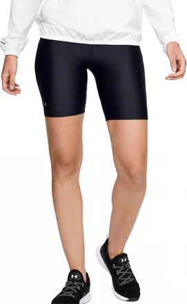 Under Armour Activewear Compression Bike Shorts In Black/metallic Silver