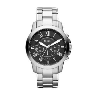 Fossil Womens Grant 44mm Chronograph, Stainless Steel Watch