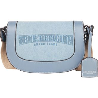True Religion Dark Denim Logo Saddle Bag at Nordstrom