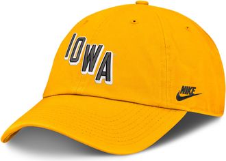 Nike Iowa Natural Club Nike Mens College Adjustable Hat in Yellow | NC0176IIAV-EYR