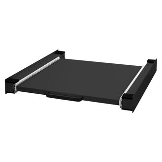 ML Design Ml-design - Bastidor Intermedio Con Estante Extra&iacute;ble De Acero 60 X 60 Cm Negro Soporte De Conexi&oacute;n Para Lavadora Y Secadora Kit Intermedio Universal 