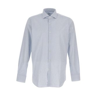 Bagutta Casual Overhemden - Heren - Casual Overhemden - Blauw - 3XL - Katoen - Overhemden
