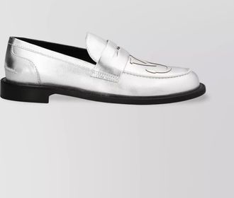 J.W.Anderson loafers logo round toe