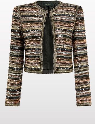 Jenny Packham Alma Beaded Jacket in Liquorice at Nordstrom, Size 18 Uk
