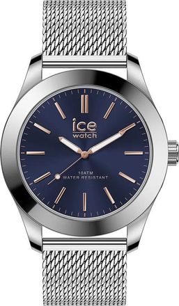 Ice Watch Ice Watch Ice Steel - Silver Dark Blue Heren Horloge Zilverkleurig 024748
