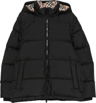 Burberry Donsjack met afneembare mouwen - Heren - Winterjassen - Zwart - M - Leer - Jassen