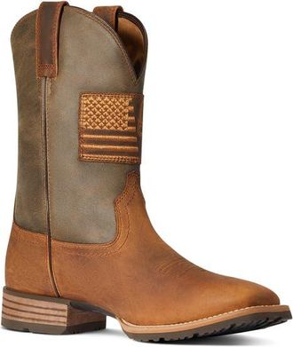Ariat Hybrid Patriot Country Western Boot in Casper Brown/Cave Tan at Nordstrom, Size 11.5