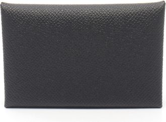 Herm&egrave;s Black Epsom Leather Leather Coin Purse/Coin Case (Pre-Owned)